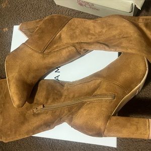 Chestnut thigh high boots, size 7